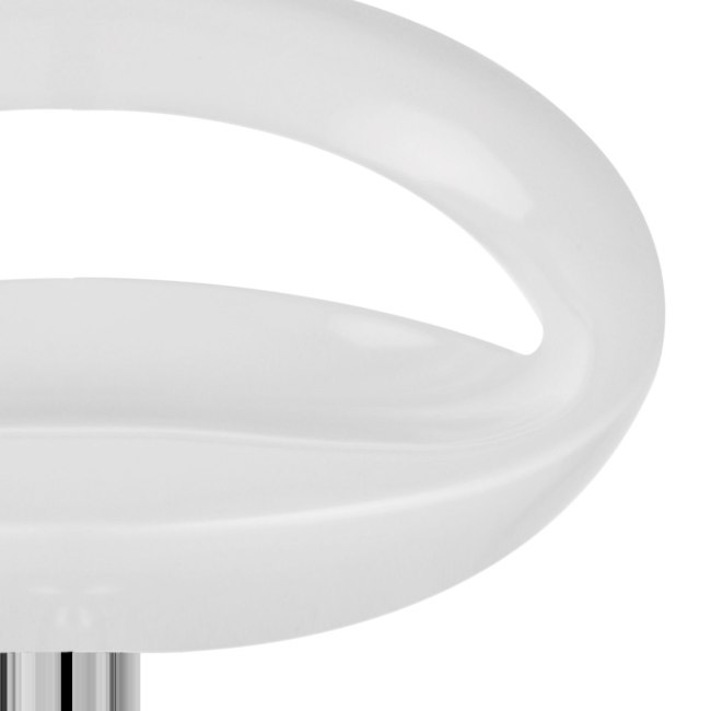 Contemporary white ABS kitchen bar stool