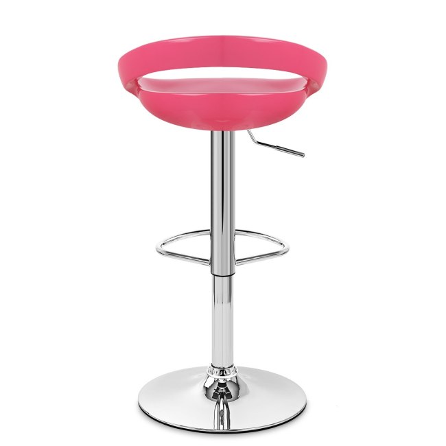 Contemporary pink ABS kitchen bar stool