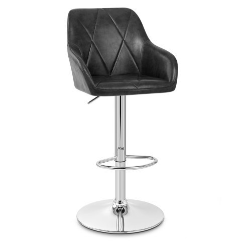 Modern new design black leather bar stool with armrest