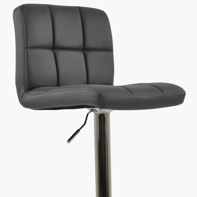 Hot sale height adjustable black faux leather bar stool 