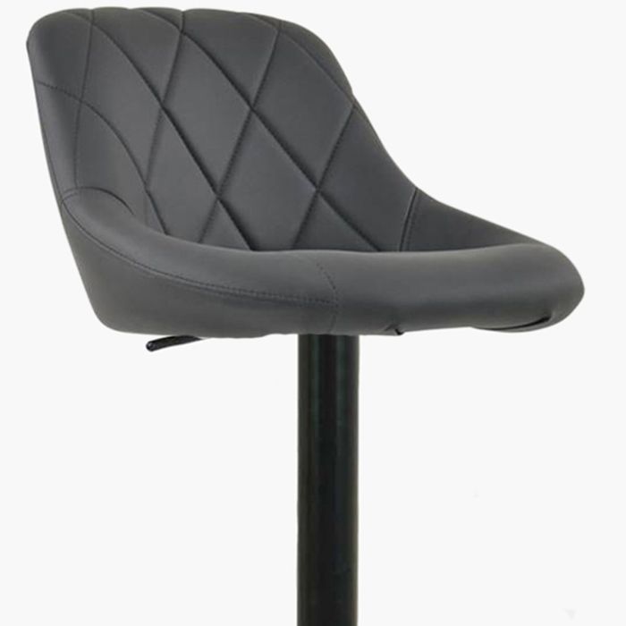 Home bar kitchen counter dark grey faux leather bar stool