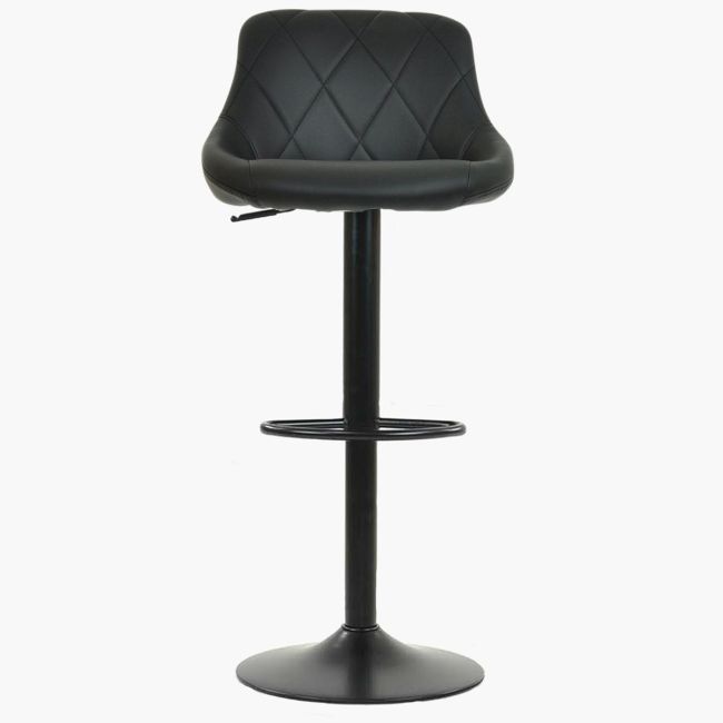Home bar kitchen counter black faux leather bar stool 