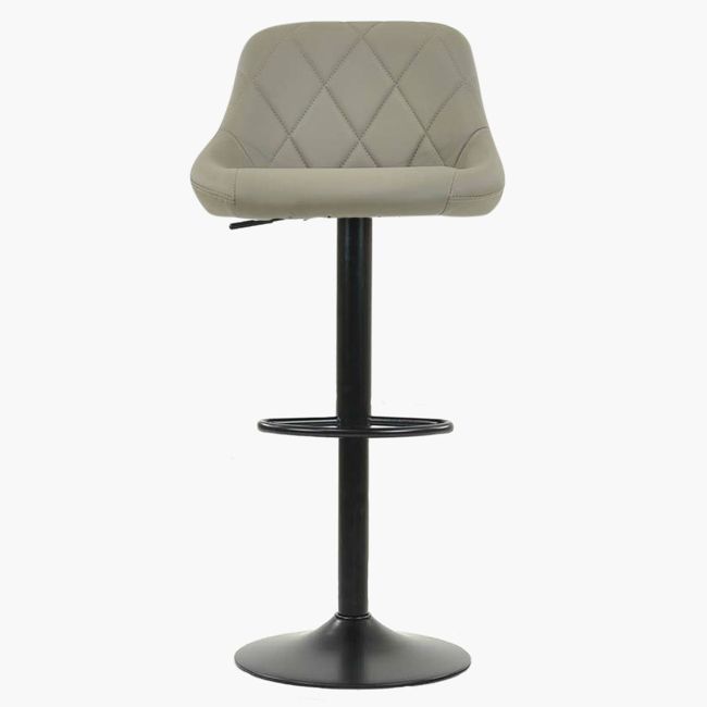 Home bar kitchen counter taupe faux leather bar stool 