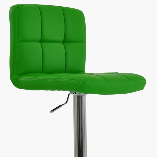 Hot sale height adjustable green faux leather bar stool 