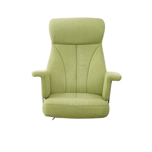 High back green fabric reclining office chair