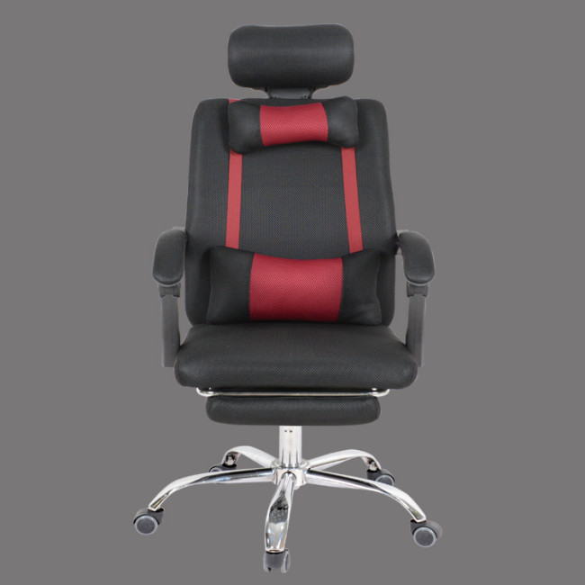 High back black mesh fabric office chair with lumbar support