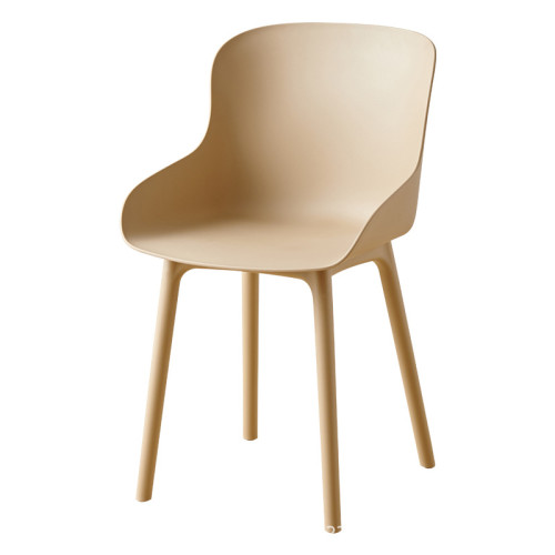 Taupe Plastic Chair with curved back