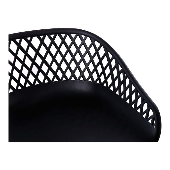 Kitchen counter height black plastic bar stool