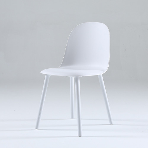 Durable fashion white plastic dining chair