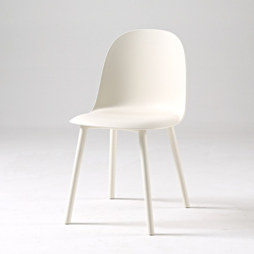 Durable fashion beige plastic dining chair