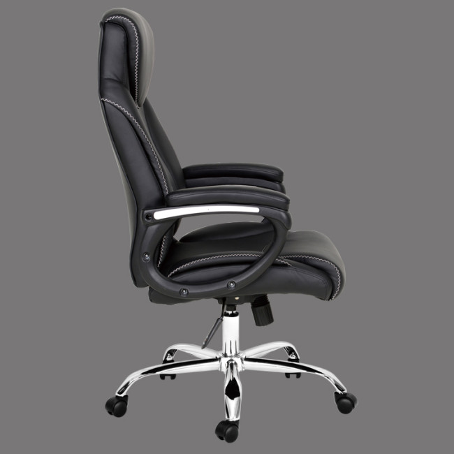 Classic black faux leather ergonomic design office chair