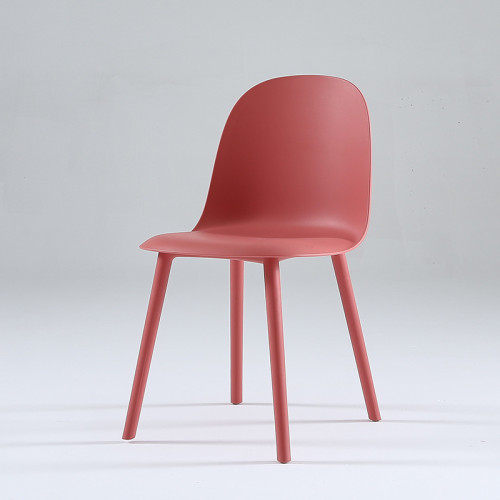 Durable fashion red plastic dining chair