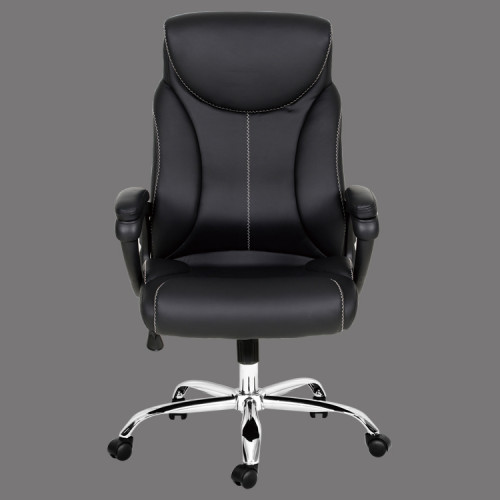 Classic black faux leather ergonomic design office chair