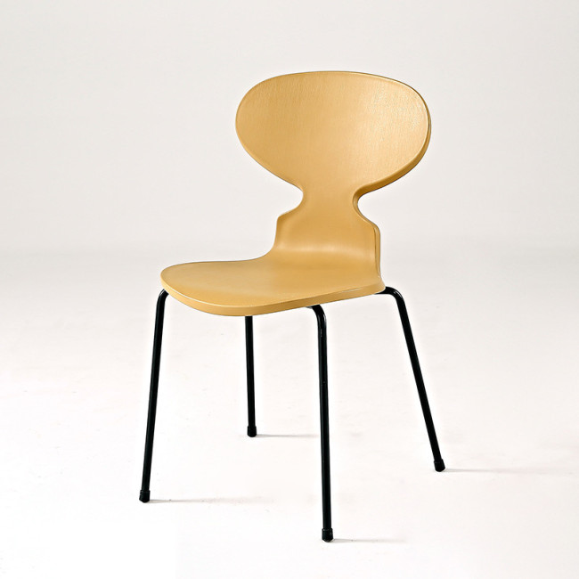 Yellow ant chair with black metal legs