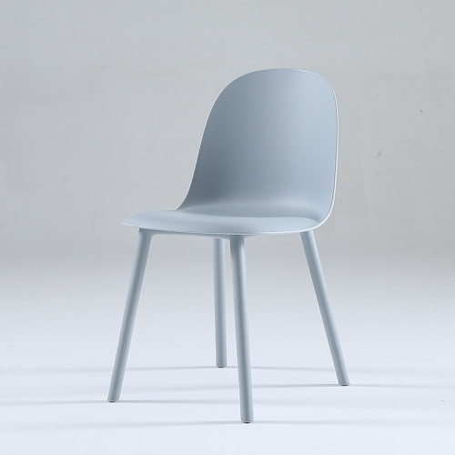 Durable fashion light blue plastic dining chair