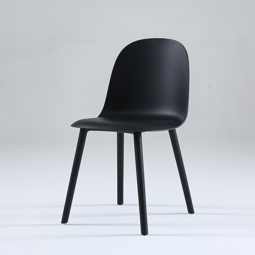 Durable fashion black plastic dining chair