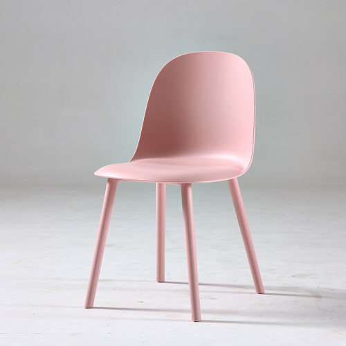 Durable fashion pink plastic dining chair