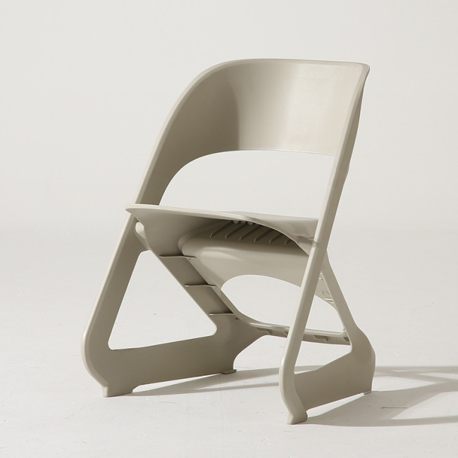 New design beige plastic stackable chair