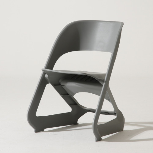 New design dark grey plastic stackable chair