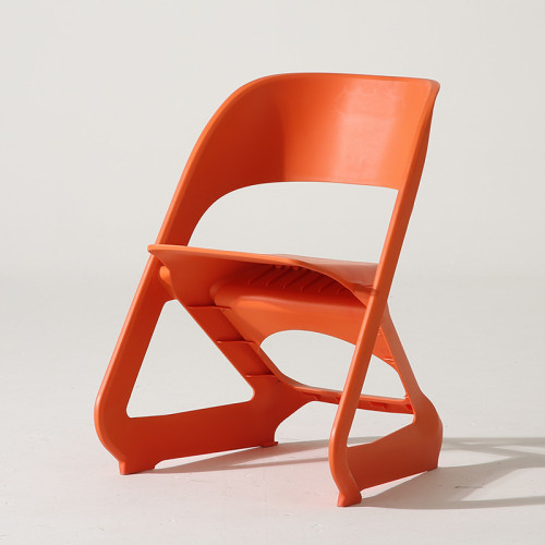 New design orange plastic stackable chair