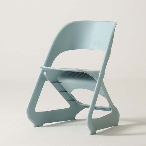 New design light blue plastic stackable chair