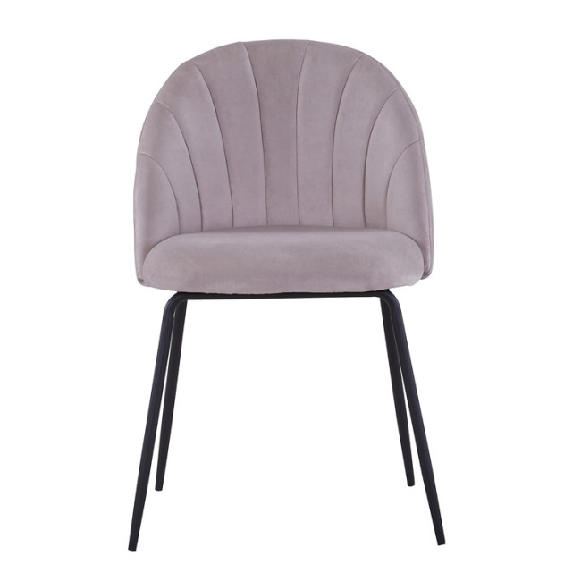 Elegant and stylish Light Grey Velvet Cafe Chair