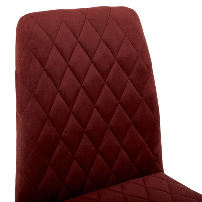 Luxury leisure contemporary burgundy fabric dining chair
