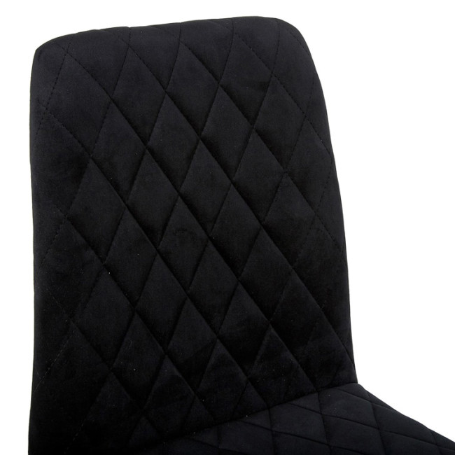 Stylish and comfortable black fabric cafe chair