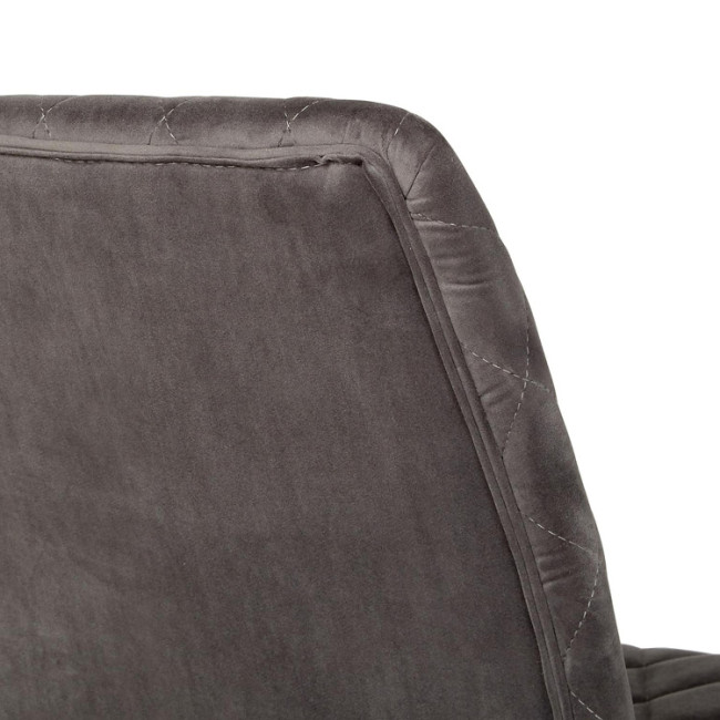 Stylish and comfortable dark grey fabric cafe chair