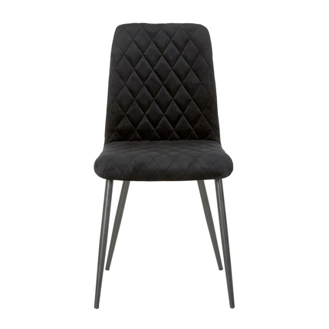 Stylish and comfortable black fabric cafe chair