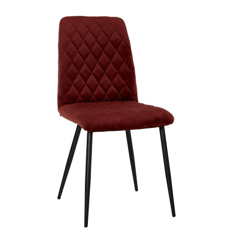 Luxury leisure contemporary burgundy fabric dining chair