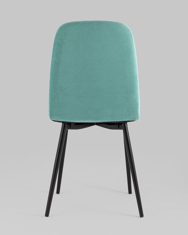 Stylish simple design cheap teal fabric dining cafe chair with metal legs