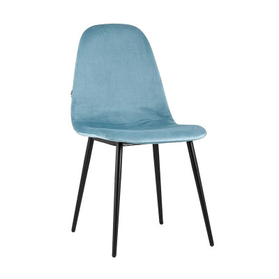 Extraordinary teal velvet cafe chair with metal legs