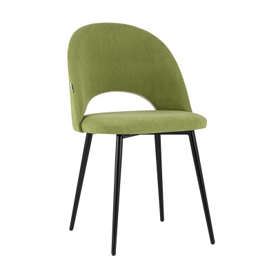Green Velvet Dining Chair with Metal Legs