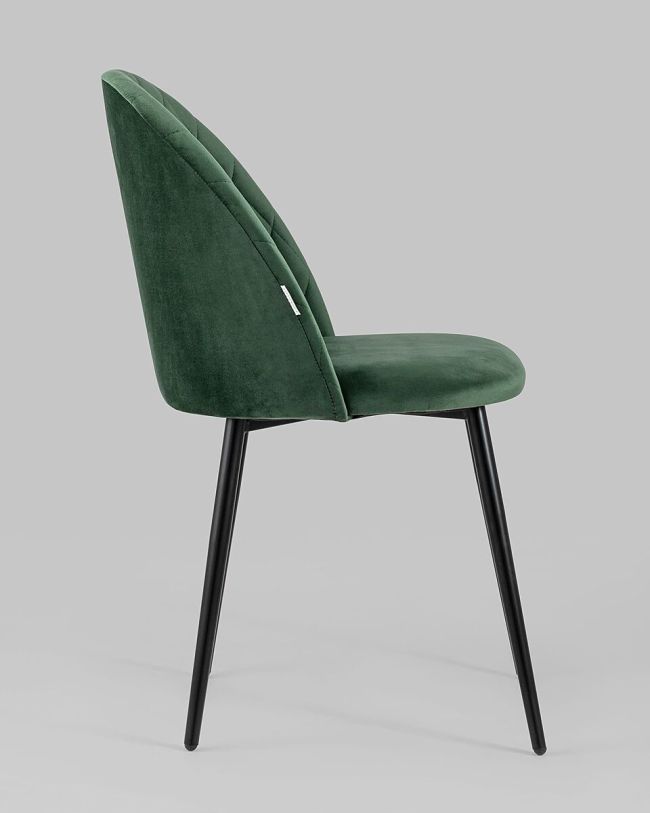 Green Velvet Dining Chair with Metal Legs