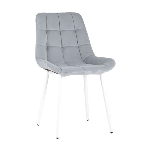Light Grey Velvet Dining Chair