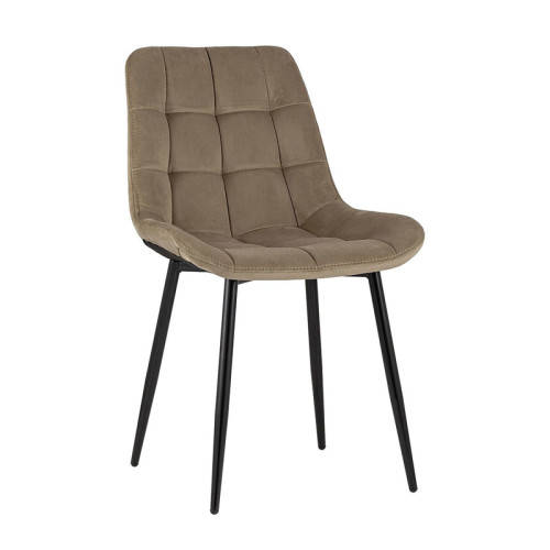 Luxurious and comfortable taupe Velvet Dining Chair
