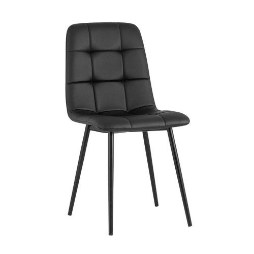 Ultimate Black Faux Leather Dining Chair