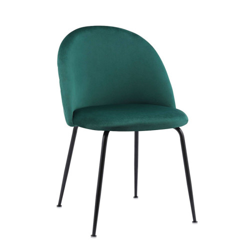 Luxury elegant green velvet dining cafe chair