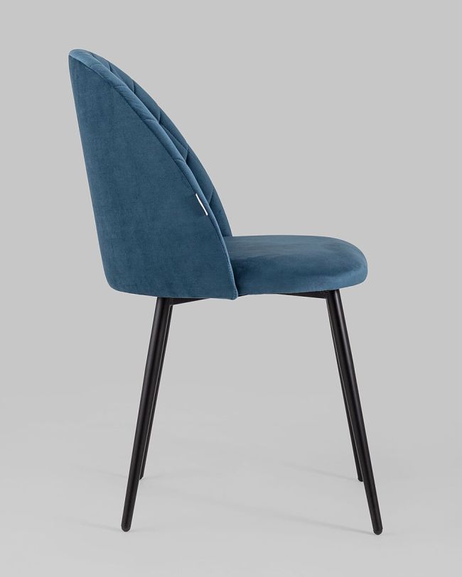 Dark Blue Velvet Dining Chair 