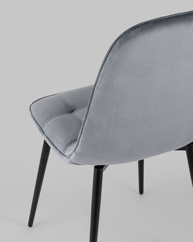 Elegant and sophisticated Dark Grey Velvet Dining Chair