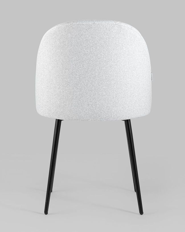 Elegant and sophisticated light grey velvet dining chair
