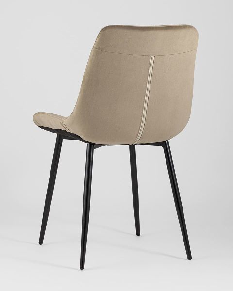 Luxurious and comfortable taupe Velvet Dining Chair