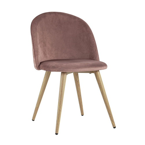 Elegant and luxurious Dusty Pink Velvet Dining Chair