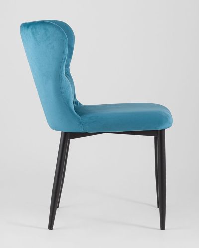 Luxury lesiure Peacock Blue Velvet Dining Chair
