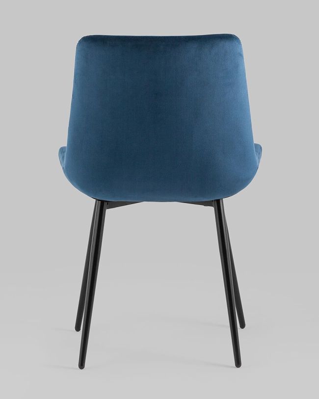 Luxury comfort navy blue velvet dining chair