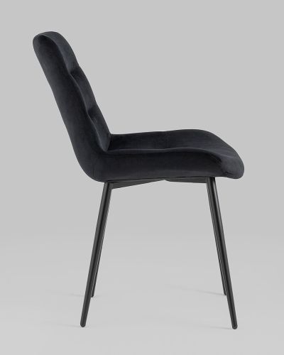 Luxury comfort black velvet dining chair