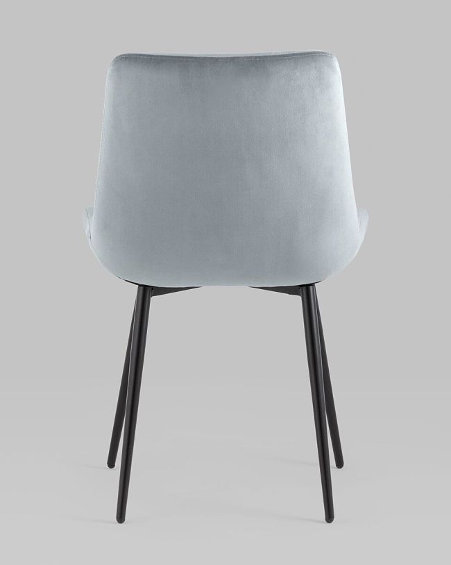 Luxury comfort light grey velvet dining chair