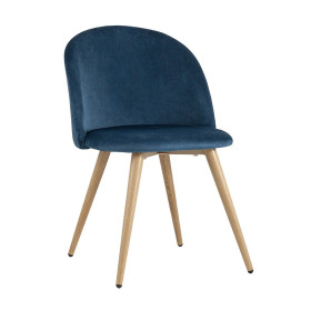 Navy Blue Velvet Dining Chair