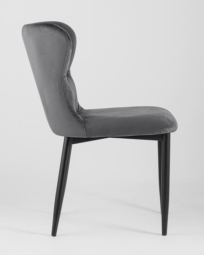 Dark Grey Velvet Dining Chair